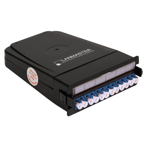 Кассета 1xMTP12 Female - 12xLC/UPC OS2, тип B, универсальная раскладка, низкие потери